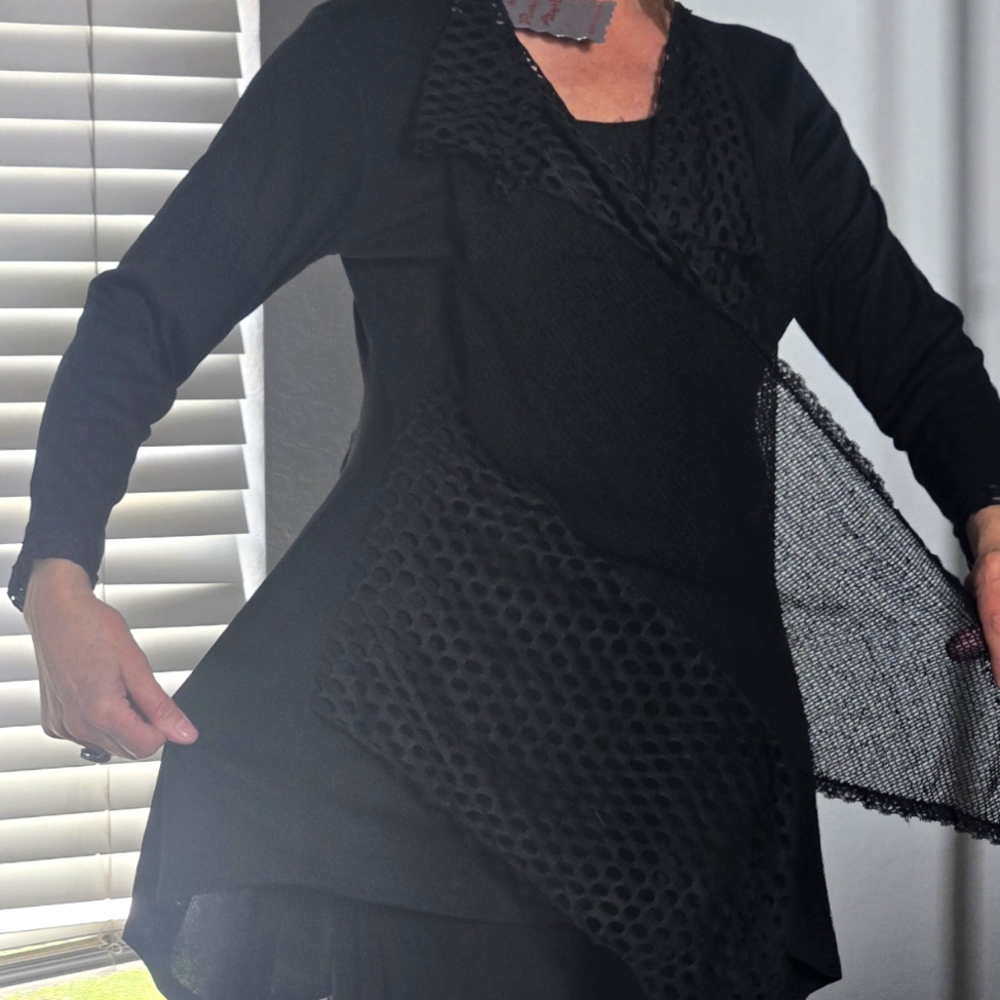 Pretty Angel brand elegant black women's blouse